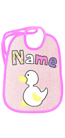 Quakende Ente auf rosa 